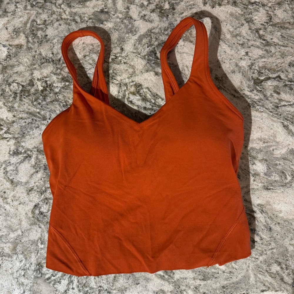 Orange lululemon align tank